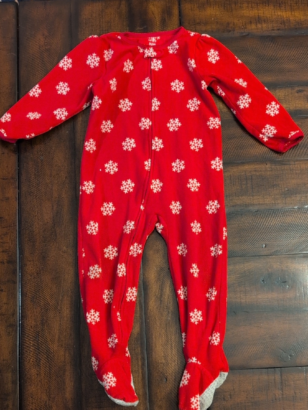 Carter's Toddler Girls 3T Christmas Snowflake Footed Pajamas One-Piece